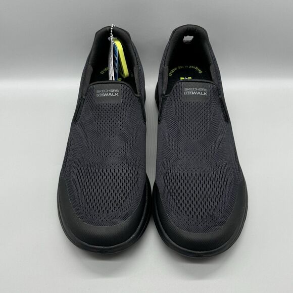 SKECHERS MEN GO WALK SLIP-ON WALKING SHOE SIZE 11 BLACK LIGHTWEIGHT CASUAL - Picture 3 of 12